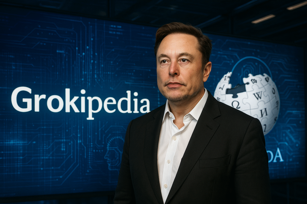Musk KI-Firma xAI Ankündigung: Neue Online-Enzyklopädie "Grokipedia".