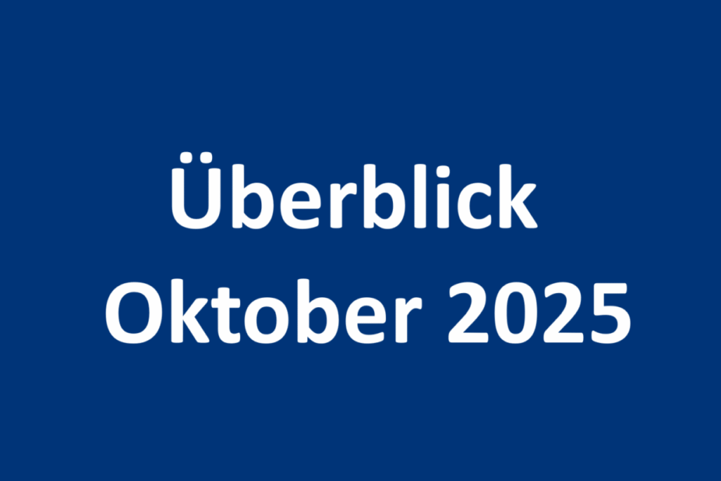 Wichtige Wirtschafts- und Finanz Events im Oktober 2025